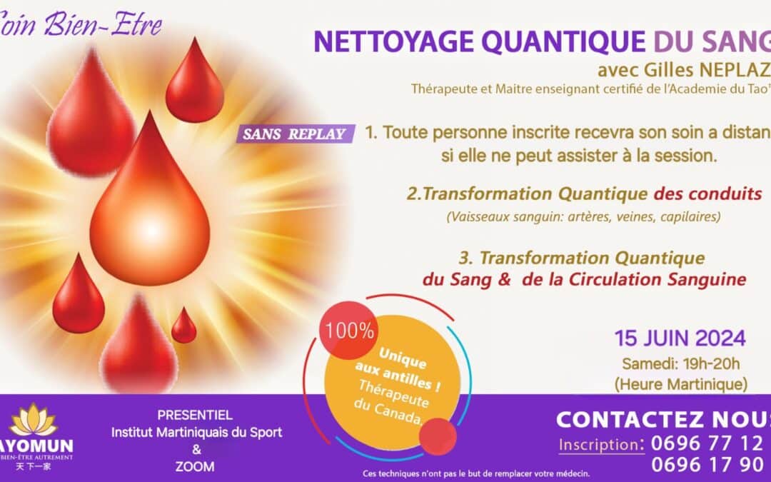 Présentiel Soin Énergétique Du Sang avec Gilles Néplaz